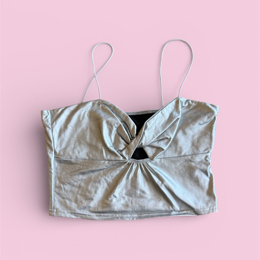 SHEIN Silver Camisole Top